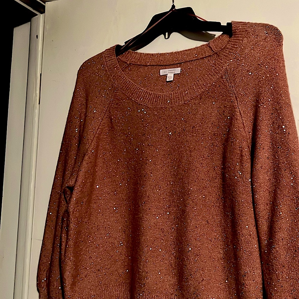 Beautiful sparkly sweater.  It really is pretty.  I wore it once